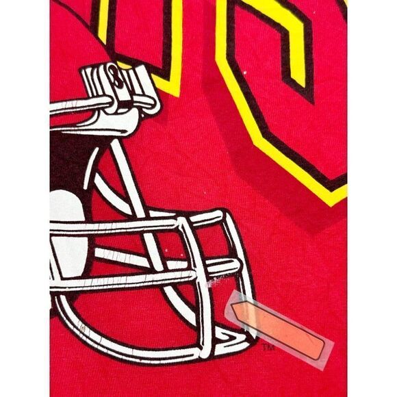 Vintage 90s NFL Kansas City Chiefs T-Shirt XXL Red Football Single Stitch - Picture 6 of 10